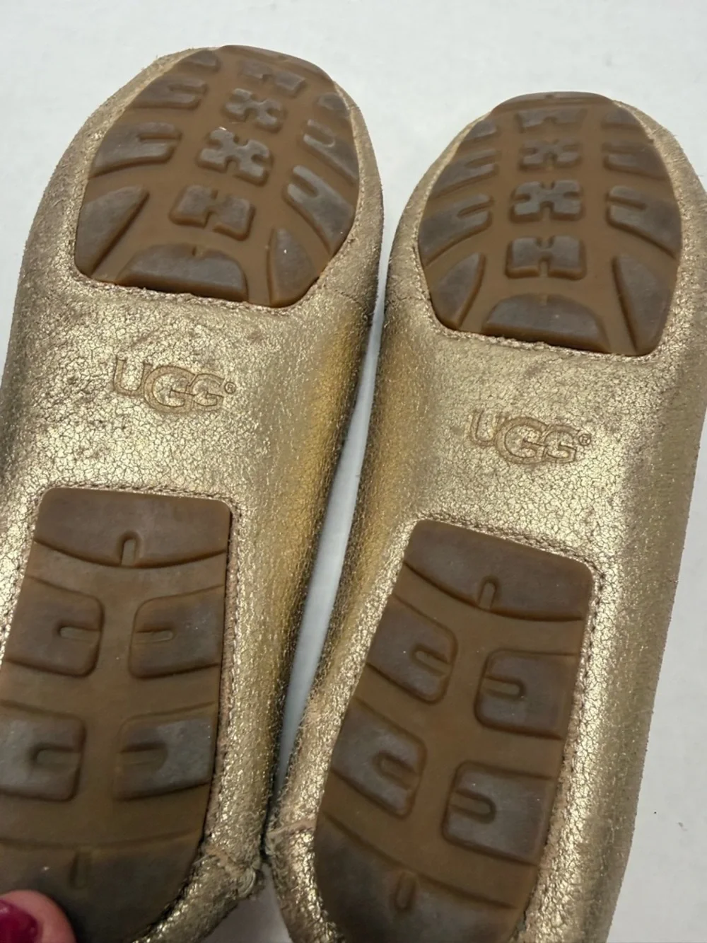 UGG Clair Metallic Gold Loafers 8.5
